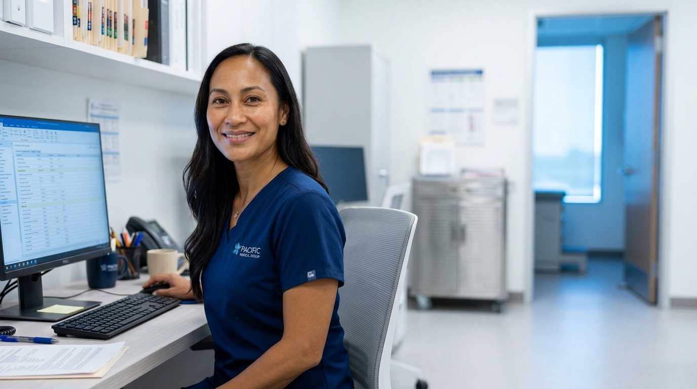 Pono billing manager working in a Hawaii medical practice